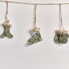 Green & White Winter Garland / Table Scatters - 120cm