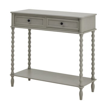 Grey Bobbled 2 Drawer Console Table/Sideboard