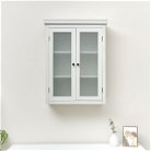 Grey Frosted Glass Fronted Wall Cabinet 75cm x 57cm