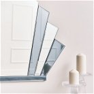 Grey Glass Art Deco Arch Fan Wall Mirror 80cm x 60cm