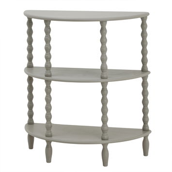 Grey Half Moon Bobbled Freestanding Shelving Unit