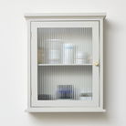 Grey Reeded Glass Fronted Wall Cabinet