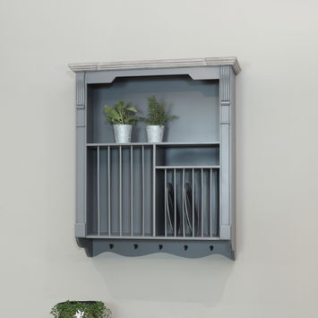 Grey Wall Mounted Plate Rack