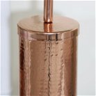 Hammered Copper Metal Toilet Brush Holder