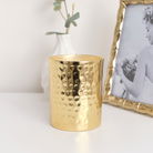 Hammered Gold Filled Candle Pot - 10cm