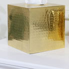 Hammered Gold Metal Tissue Box