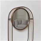 Industrial Round Wall Mirror with Shelf 