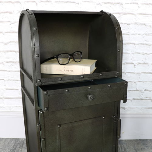 Industrial Style Metal Bedside Cabinet