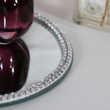 Jewelled Mirrored Display Plate