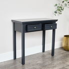 Black 2 Drawer Console / Dressing Table - Daventry Black Range