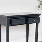 Black 2 Drawer Console / Dressing Table - Daventry Black Range