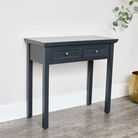 Black 2 Drawer Console / Dressing Table - Daventry Black Range