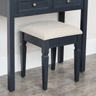 Black Cushioned Dressing Table Stool - Daventry Black Range