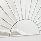 Frameless Arched Art Deco Wall Mirror 88cm x 45cm