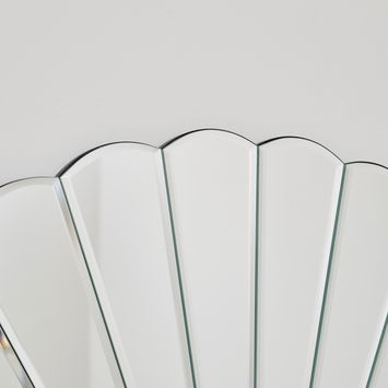 Frameless Arched Art Deco Wall Mirror 88cm x 45cm