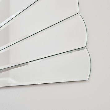 Frameless Arched Art Deco Wall Mirror 88cm x 45cm