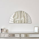 Frameless Arched Art Deco Wall Mirror 88cm x 45cm