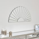 Frameless Arched Art Deco Wall Mirror 88cm x 45cm