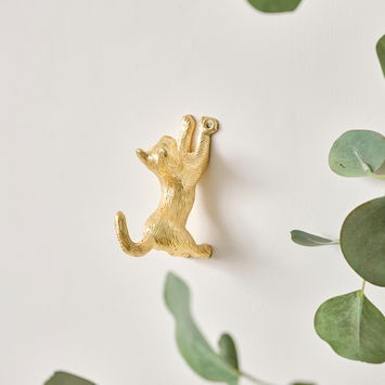 Gold Cat Wall Hook