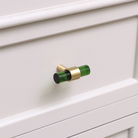 Gold & Green Acrylic T-Bar Shaped Drawer Handle