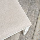 Ivory Cushioned Dressing Table Stool - Daventry Ivory Range