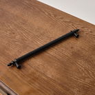 Large Black Ribbed Metal Bar Pull Handle 27cm