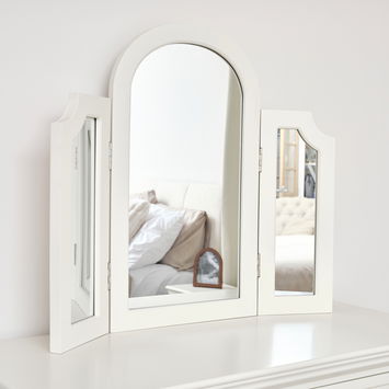 Large Dressing Table, Mirror & Stool Set - Daventry Ivory Range