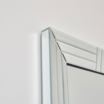 Large Frameless Bevelled Rectangular Wall Mirror 60cm x 90cm