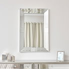 Large Frameless Bevelled Rectangular Wall Mirror 60cm x 90cm