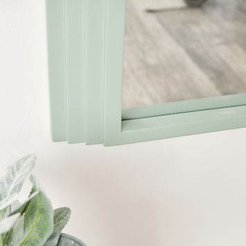 Large Green Arched Wall Mirror - 90cm x 75cm
