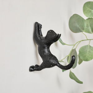 Matte Black Cat Wall Hook