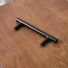 Matte Black Metal Hammered Bar Pull Drawer Handle 16cm