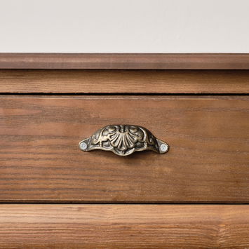 Ornate Brass Patterned Cup Pull Handle
