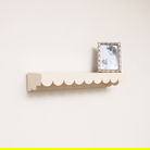 Pale Peach Scalloped Wall Storage Shelf - 61cm