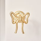 Set of 2 Gold Metal Bow Curtain Tie Backs
