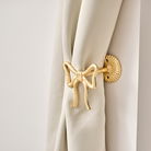 Set of 2 Gold Metal Bow Curtain Tie Backs