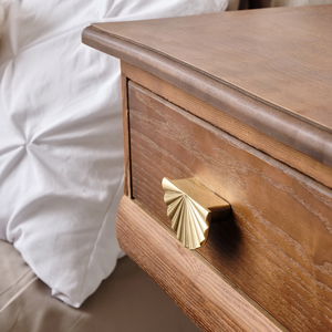 Metal Gold Scalloped Fan Drawer Handles