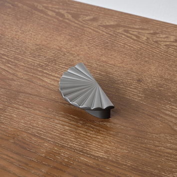 Pewter Scalloped Fan Drawer Handles