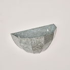 Silver Galvanised Scalloped Wall Planter