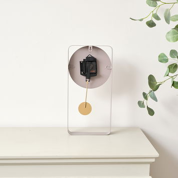 Taupe Metal Pendulum Wall Clock 41cm