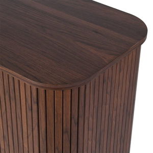 Large 2 Sliding Door Wooden Reeded Sideboard