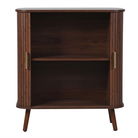 Large 2 Sliding Door Wooden Reeded Sideboard
