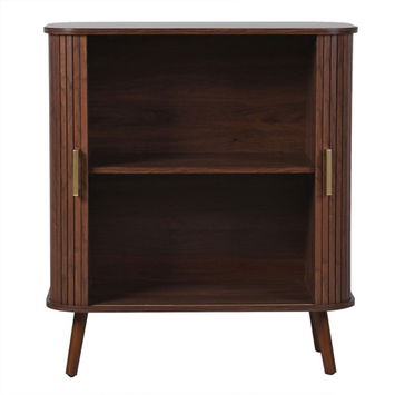Large 2 Sliding Door Wooden Reeded Sideboard