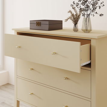 Large 3 Drawer Chest of Drawers - Abbey Cream Range