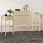 Large 3 Drawer Chest of Drawers and Pair of Bedside Tables - Abbey Cream Range