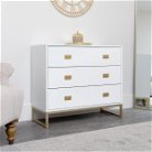 Large 3 Drawer Chest of Drawers and Pair of Bedside Tables - Elle...