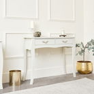 Large 3 Drawer Chest of Drawers, Console Table / Dressing Table & Pair of Bedside Tables - Elizabeth Ivory Range