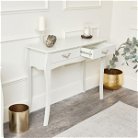 Large 3 Drawer Chest of Drawers, Console Table / Dressing Table & Pair of Bedside Tables - Elizabeth Ivory Range