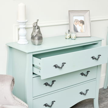 Large 3 Drawer Chest of Drawers - Elizabeth Sage Green Range