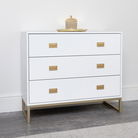 Large 3 Drawer Chest of Drawers - Elle White Range